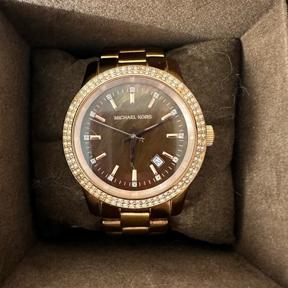 Michael Kors Brown Mother of Pearl Watch